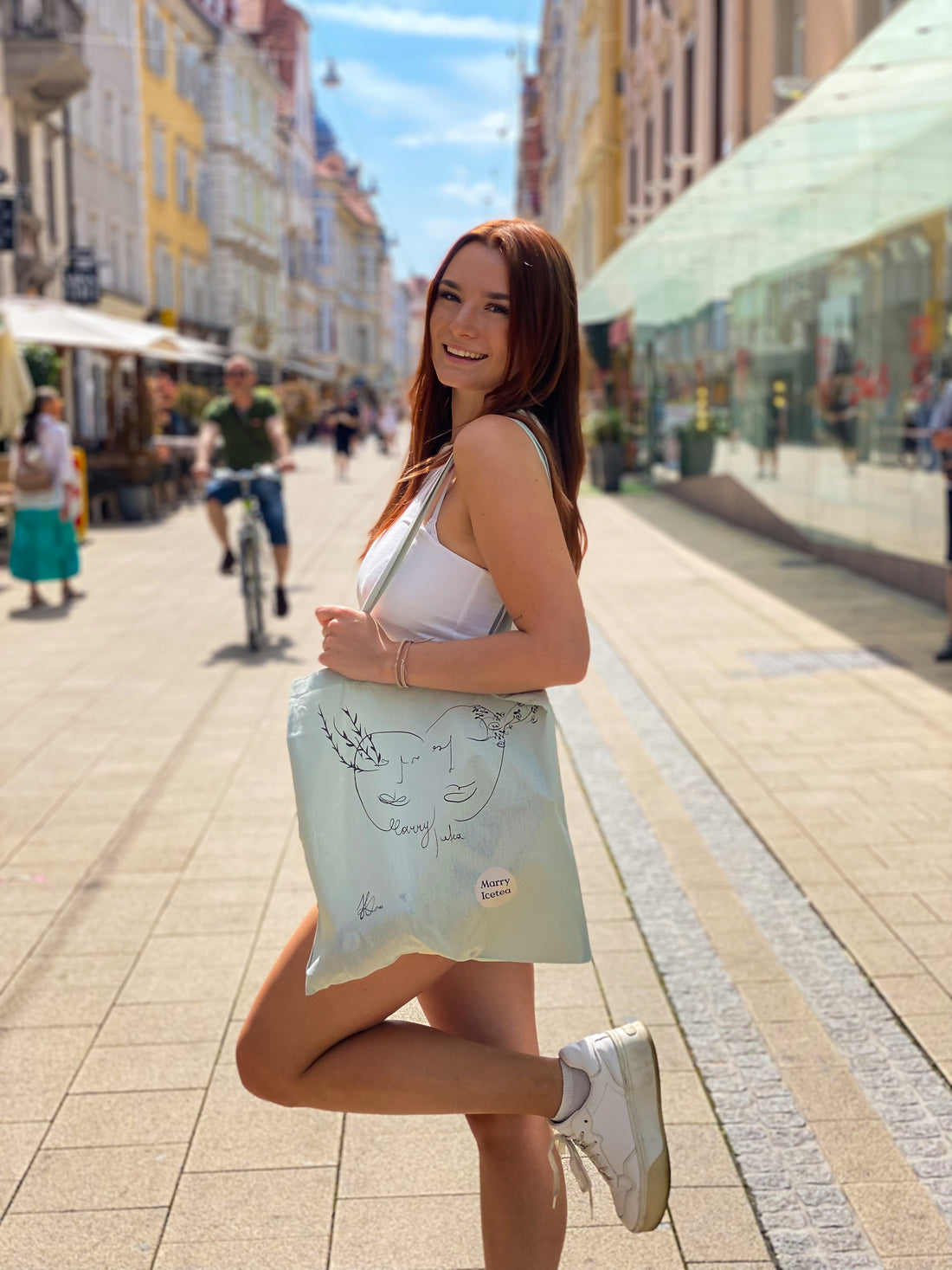 One Line Art - Baumwolltaschen